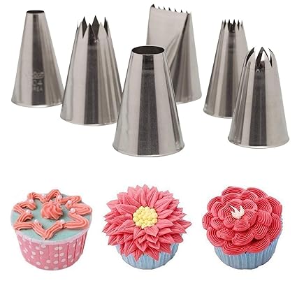 Buy Kurtzy Stainless Steel Icing Frosting Nozzles Cake Piping Bag