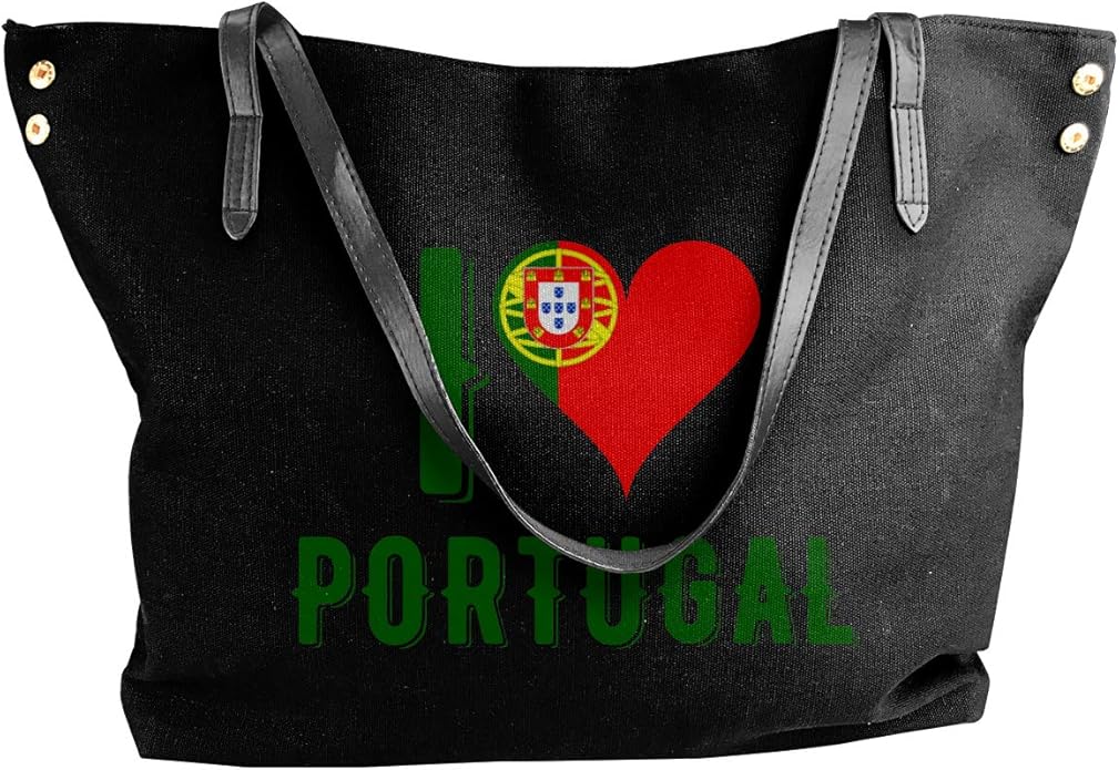 I Love Portugal Fashion Ladies Top Handle Bags Tote Shoulder Handbags