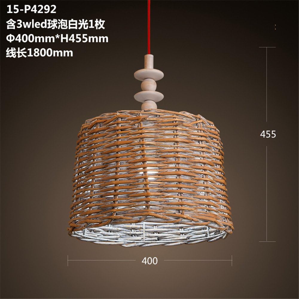 Koalalala Chinese Straw A South East Asian Restaurant As Well As A Tea House Dining Table Lamp Japanese Bamboo Lanterns Bamboo Ma Ball Rattan Small Chandeliers ,40*45.5Cm