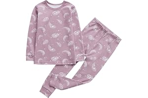 Owlivia 100% Organic Cotton Baby Long Sleeve Pajama Sets, Toddler Boy Girl 2-Piece Sleepwear