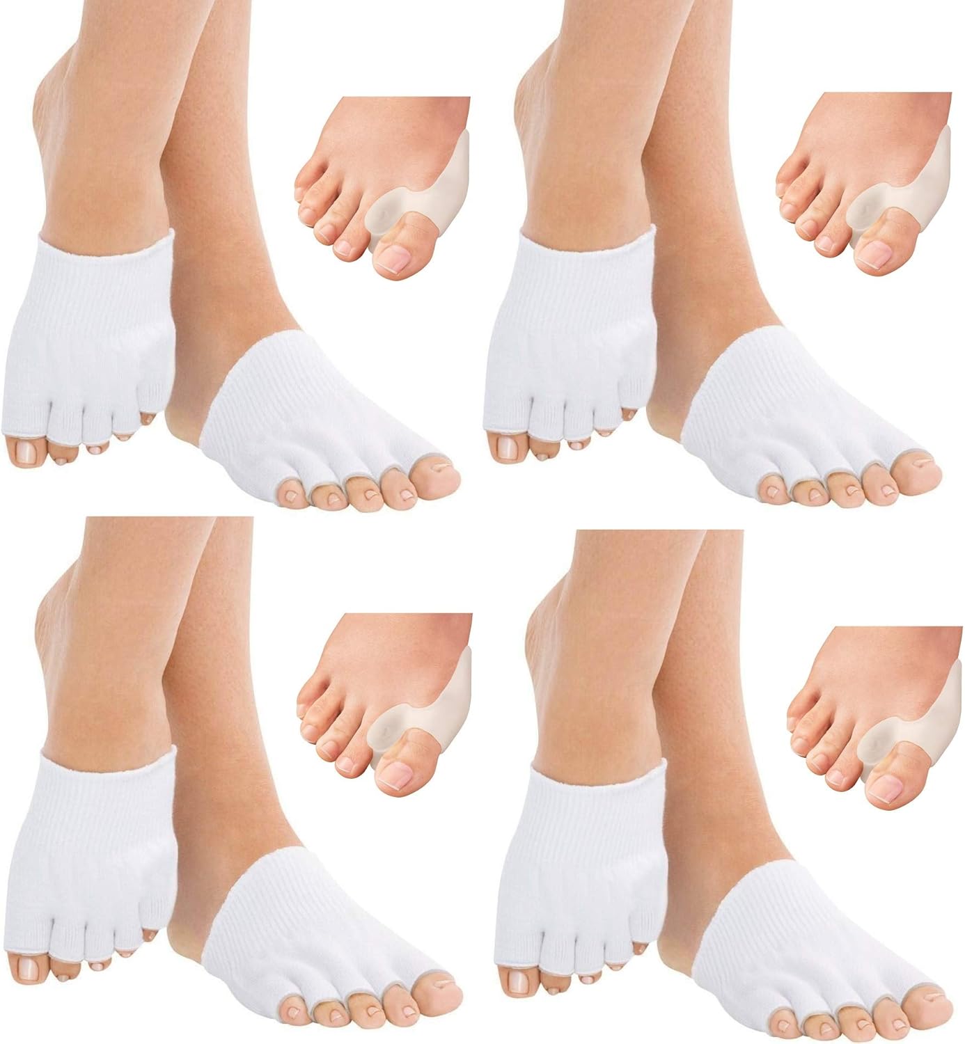 Amazon.com: Comfy Toes Foot Alignment Socks Toe Spacer Relaxing Comfort ...