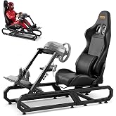 VEVOR Gaming Racing Wheel Stand, Compatible with Logitech G923/G920/G29 &amp; Thrustmaster T248P, Heavy-Duty Adjustable Steering Wheel Stand Cockpit, 330 lbs Capacity, Compact for Sim Racing