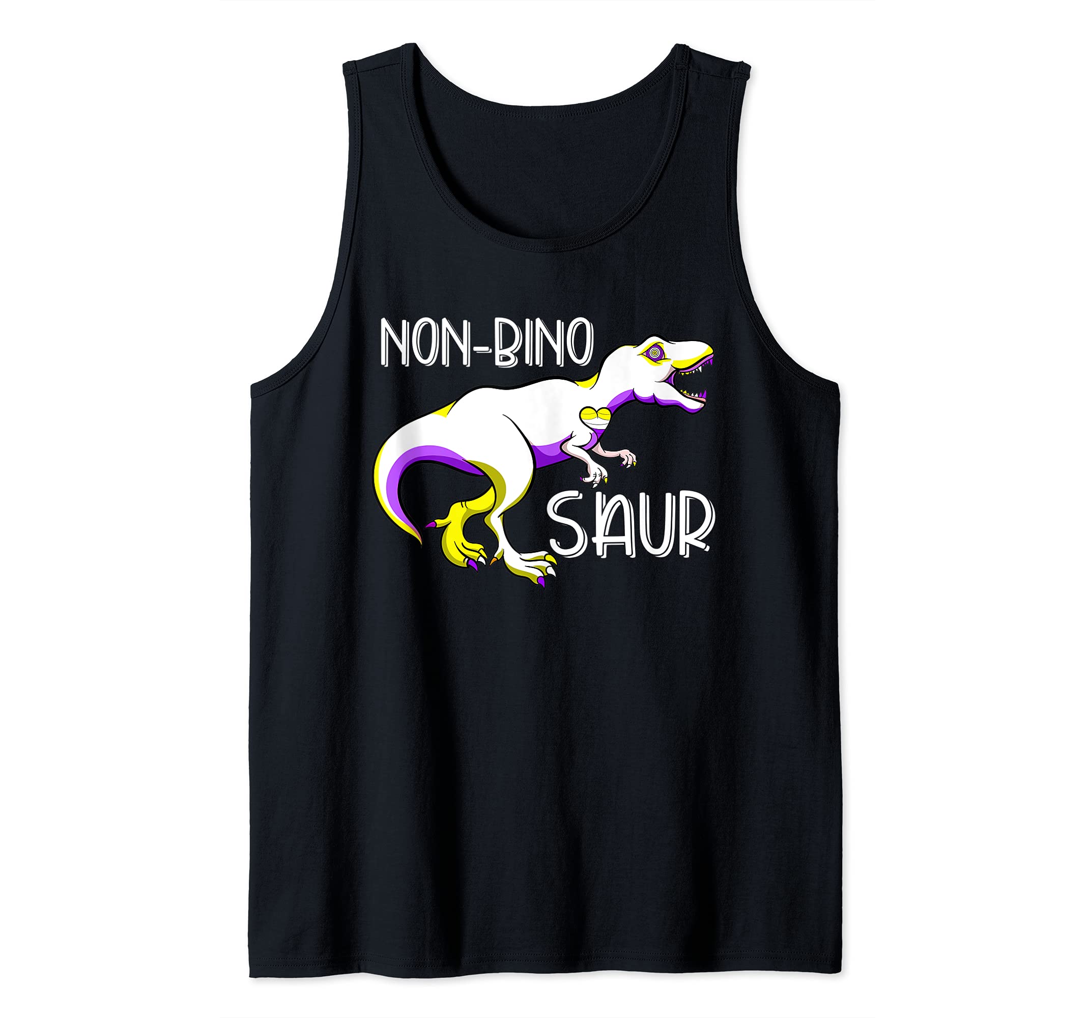 Non Bino Saur Funny Nongender Third Gender T Rex Non Binary Tank Top