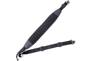 HUNTPAL Gun Sling Stalker Sling with Removable Swivels, Neoprene Padded Hunting Shotgun Rifle Sling, Length Adjustable Univer