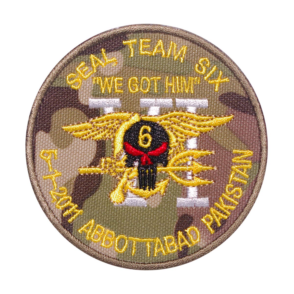 Cobra Tactical Solutions Seal Team Six "We got Him" 5-1-2011 Abbottabad Pakistan Embroidered Patch with Velcro Fastener for Airsoft Paintball
