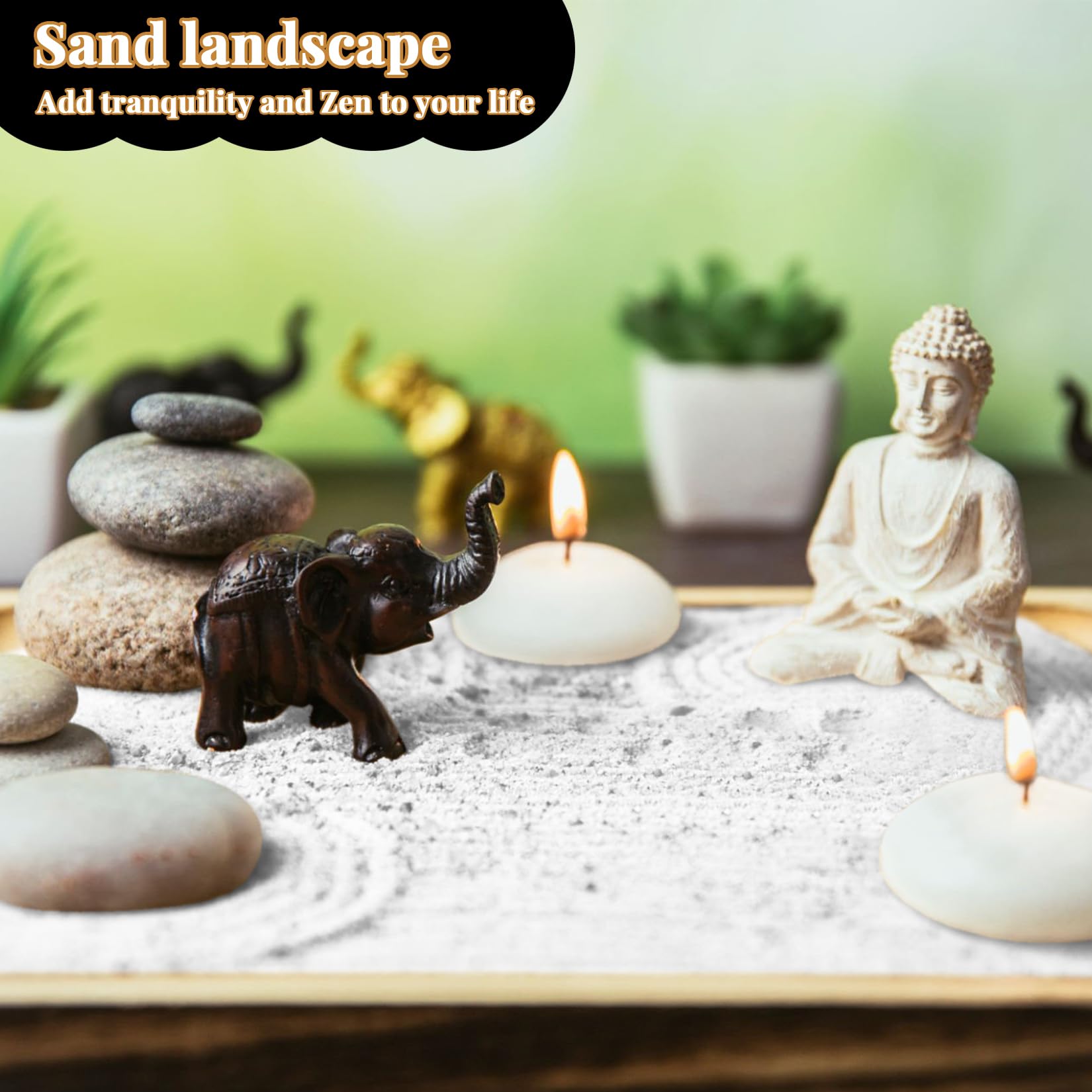 RAINFLOW 15 OZ Fine White Sand for Crafts - Quartz Zen Garden Sand Decorative for Vases Filler, Wedding Unity Ceremony, Incense Burner, Aquarium