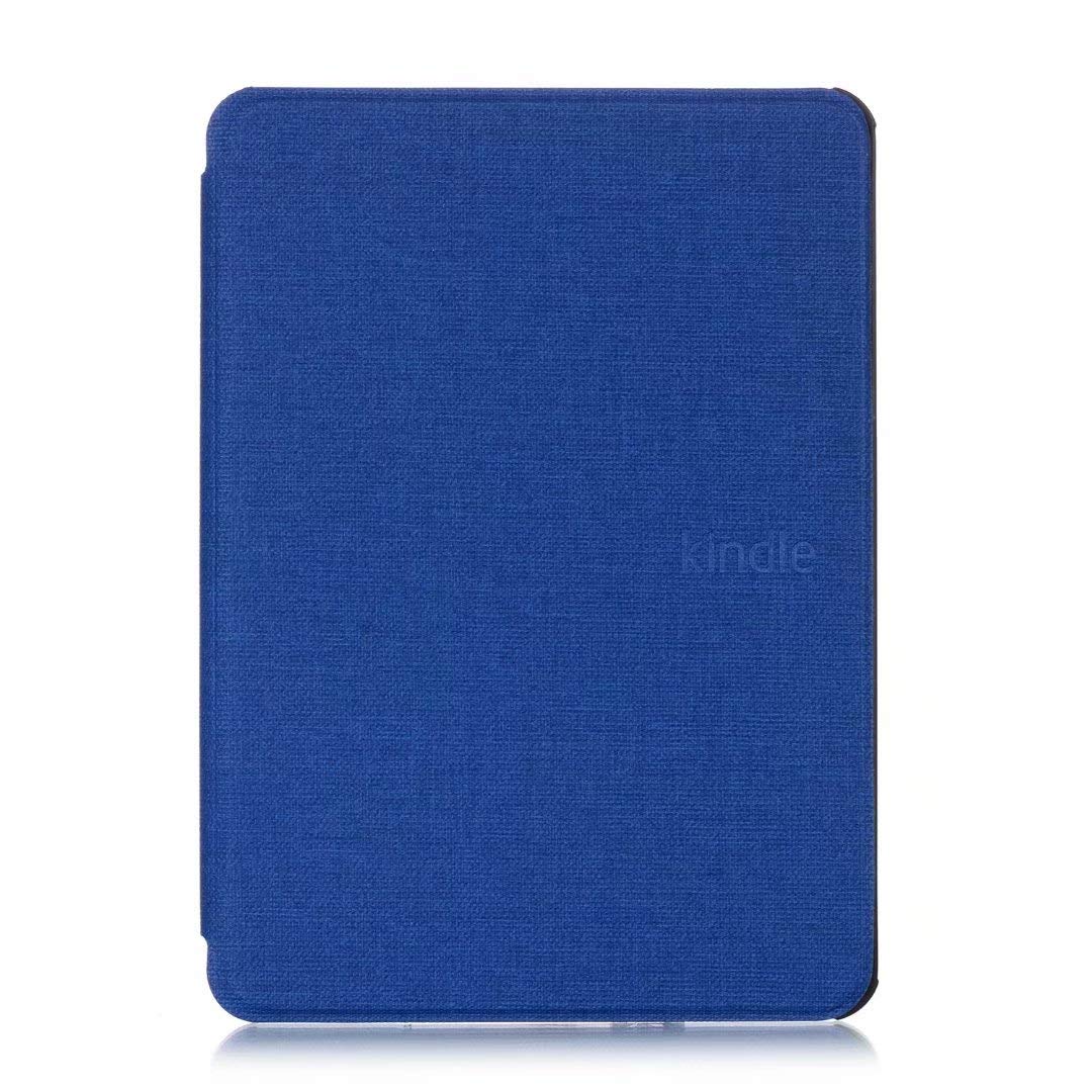 MOKASE Case Compatible with Kindle 10th Generation 2019 (MODEL:J9G29R), Smart Auto Wake Sleep Cloth Hard Case Cover Compatible with Amazon Kindle 10th Gen 2019 Release with Front Light, Cloth Blue