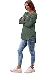 Saloogoe Womens Sweaters Dressy Casual Tunic Tops