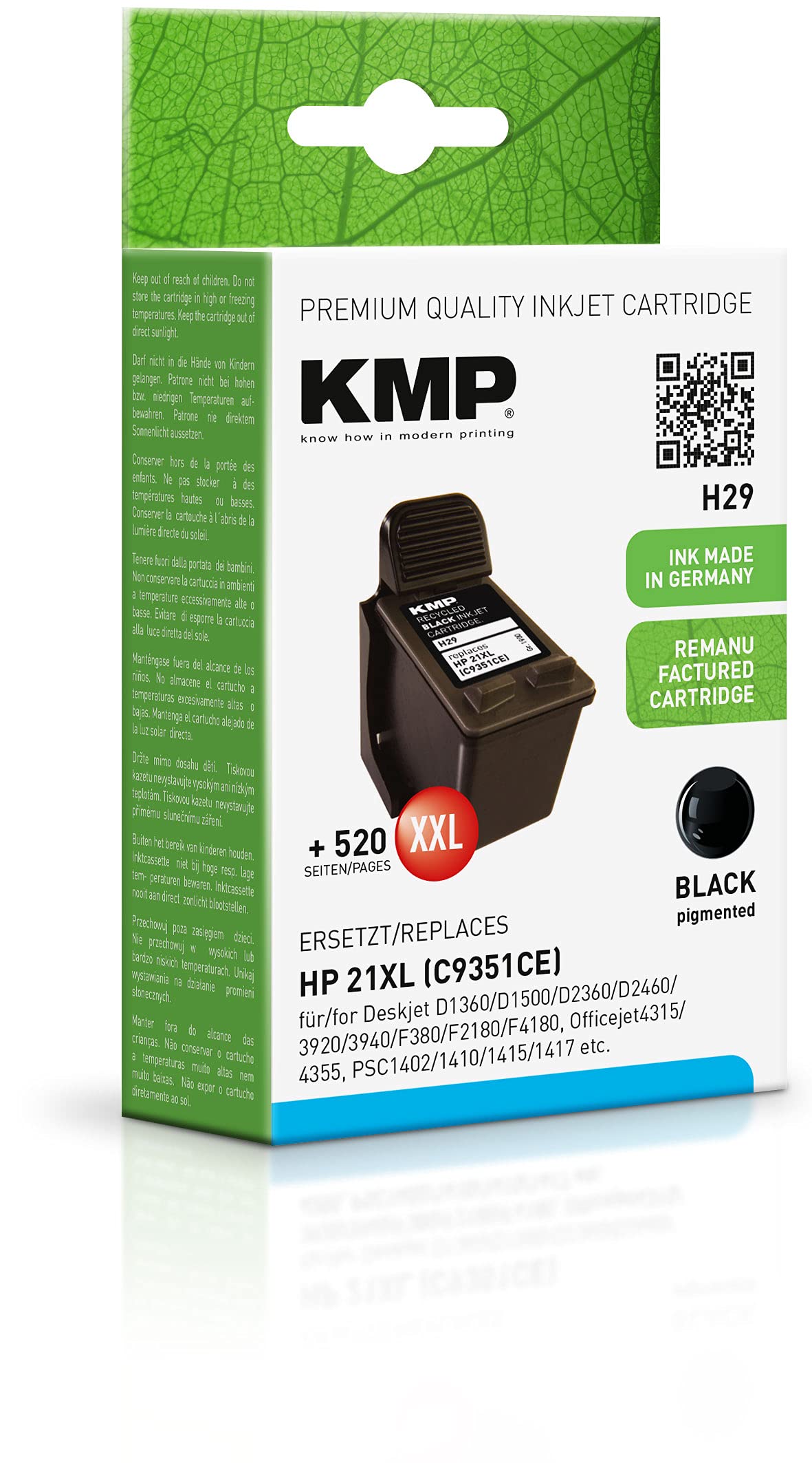 KMP H29 - Print cartridge ( replaces HP 21 ) - 1 x black