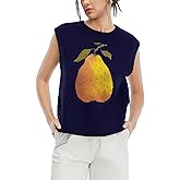 Moikrakki Cropped Sweater Vest for Women Cute Casual Knit Vest for Women Graphic Sleeveless Top Spring Warm Lightweight