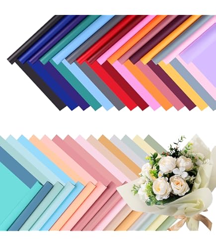 Tenceur 350 Sheet Flower Wrapping Paper Bulk Korean Style Multi 35