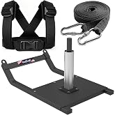 GanFindX Workout Weight Sled for Speed &amp; Athletic Strength Training | Suitable for 1" &amp; 2" Plates, Steel Power Training Sled for Athletic Exercise and Speed Improvement