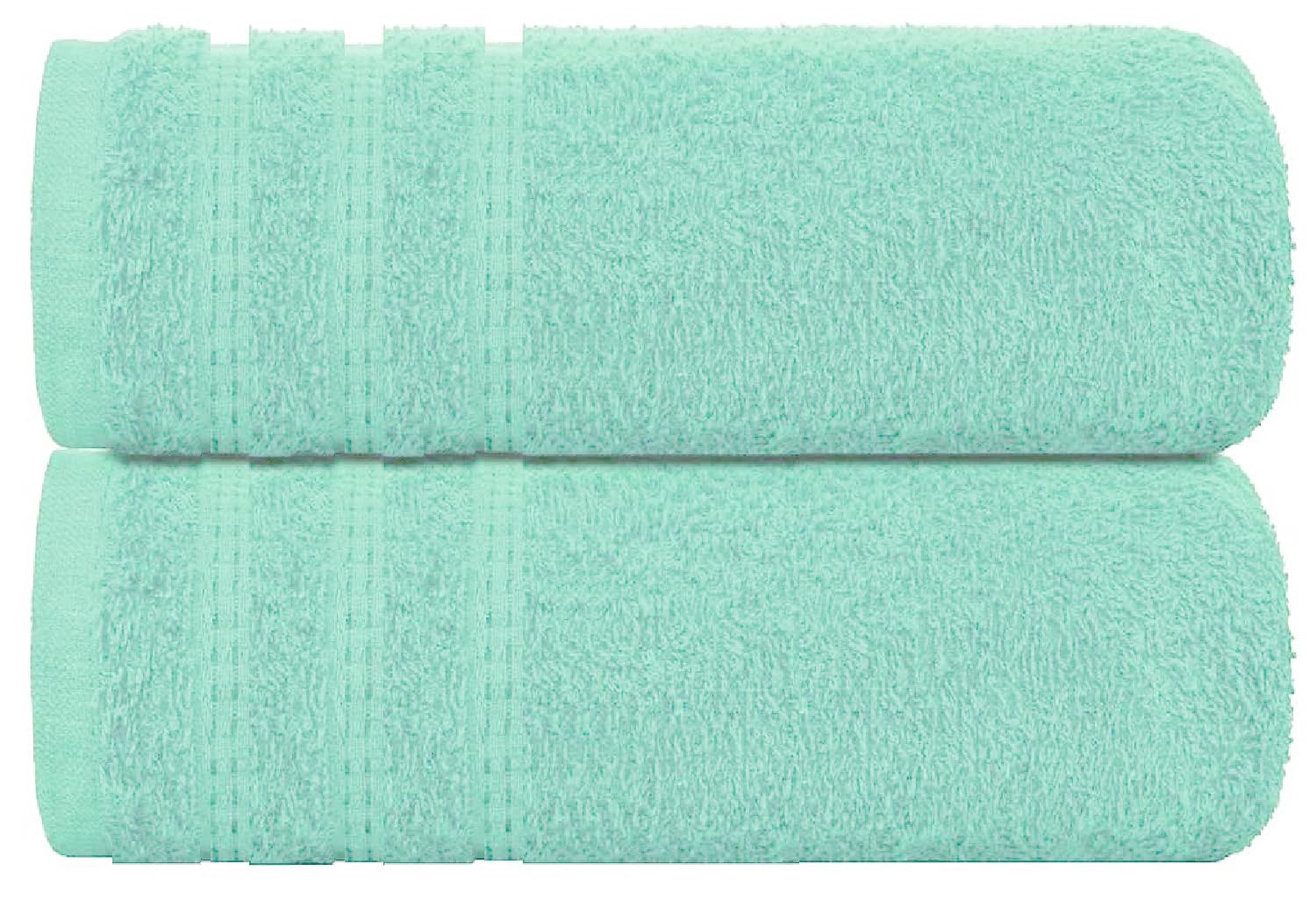 Pack of 2 Extra Large Premium Super Jumbo Bath Sheet 100 x 200 cm – Premium 100% Egyptian Cotton Quick Dry Highly Absorbent Luxury Bath Sheets Towels 600-GSM (MINT)