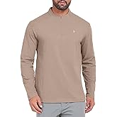 Little Donkey Andy Men's Golf Quarter Zip Pullover Mock Neck Lightweight Sun Protection Long Sleeve Fishing Shirt