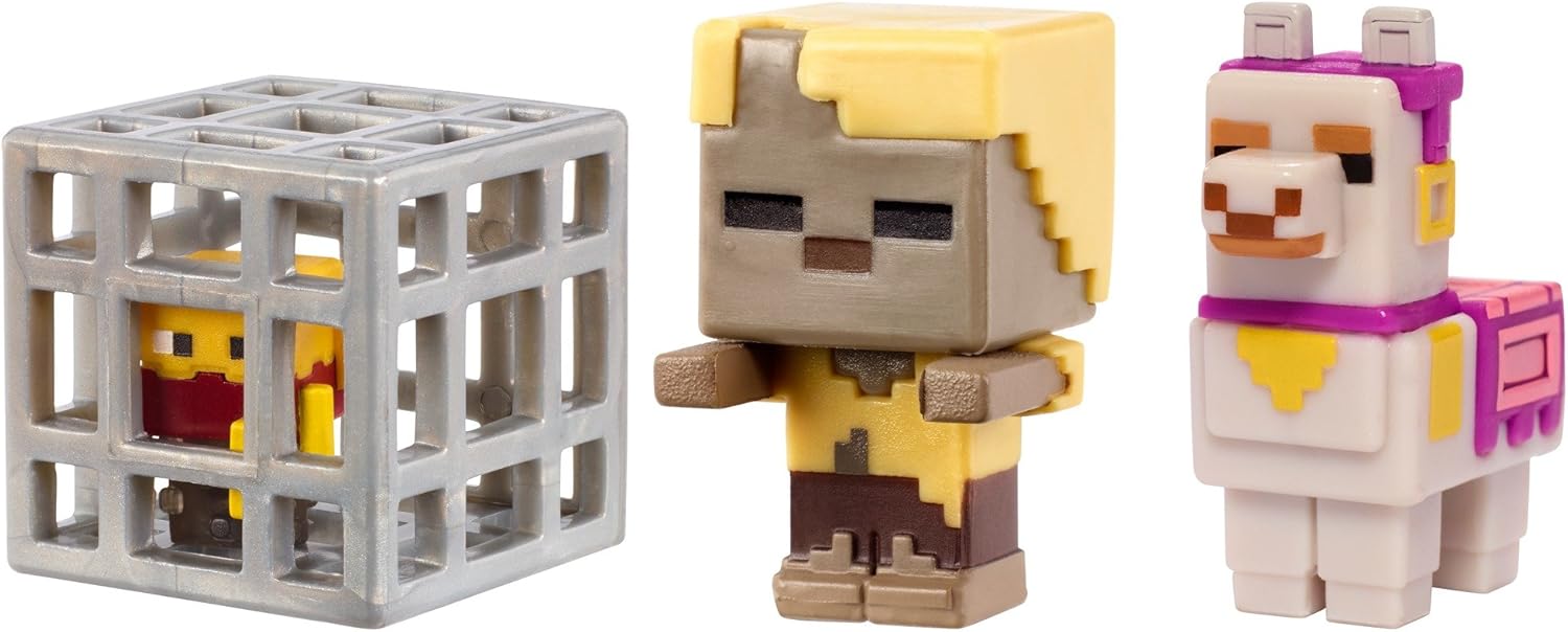 Amazon Co Jp Minecraft ミニストレイスケルトン Zomatchboxie Pigman チキンジョッキー 攻撃アイアンゴーレムフィギュア 3パック Toys