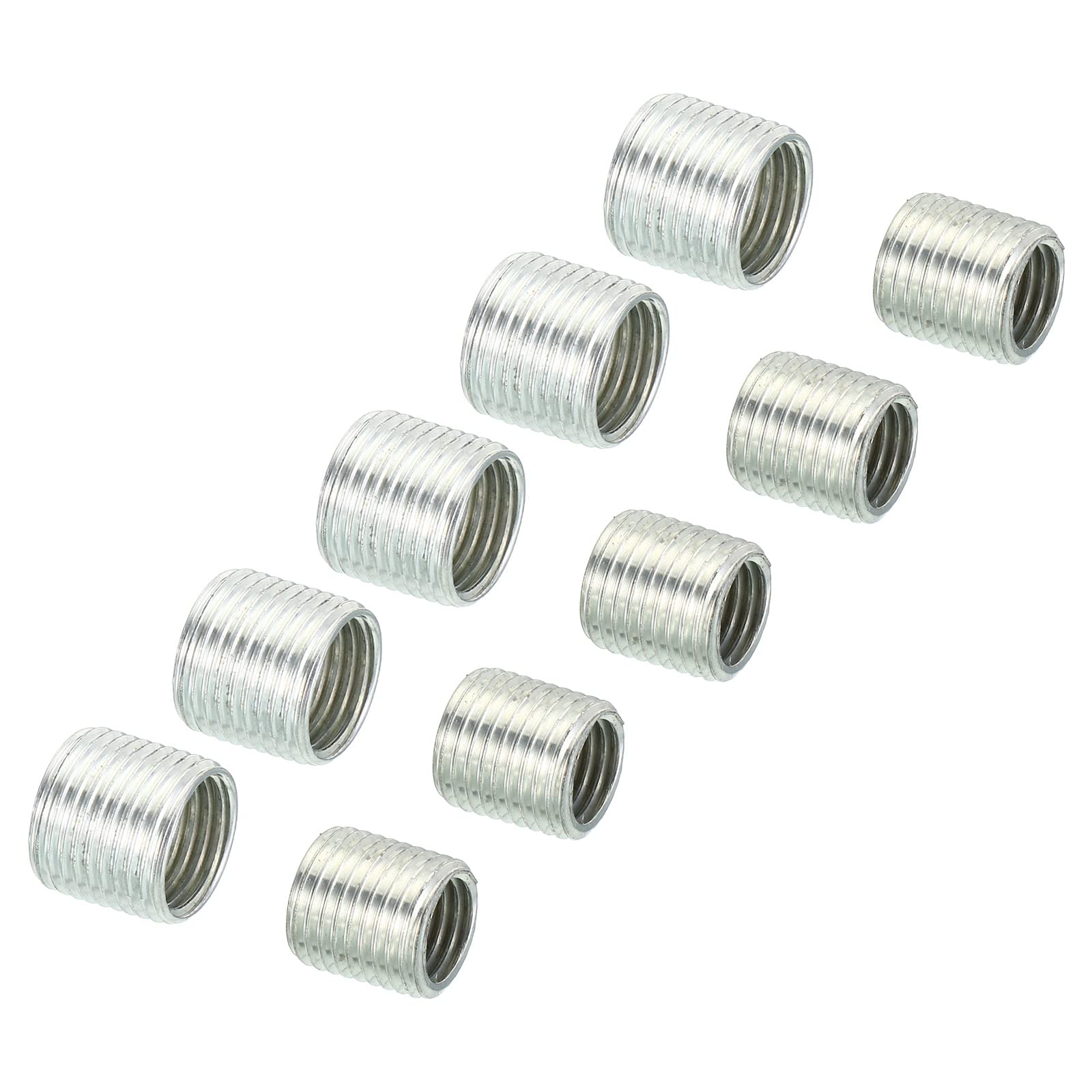 PATIKIL M10xM8 M12xM10 Thread Adapters Sleeve Reducing Nut, 1 Set 10mm Screw Conversion Nut Threaded Tube Coupler Connector Pipe Fitting