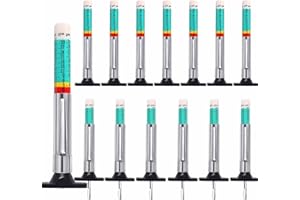 LinamHoz 15 pcs Tire Tread Depth Gauge, Color Coded Metric Measurement Tool, Wear Gauge with Thread Measuring for Tyres for C