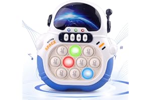 Blackma Quick Push Game Fidget Toys for Kids, Handheld Puzzle Game Sensory Toys, Fast Push Bubble Game, Xmas Birthday Gifts for Boys Girls (Astronaut - Blue)
