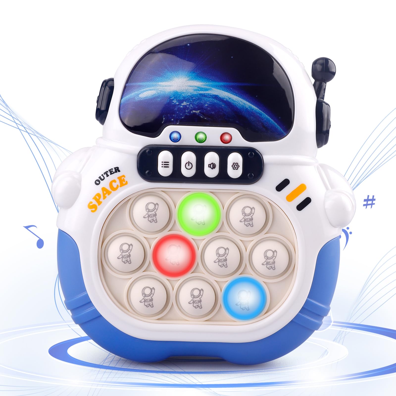 Photo 1 of Blackma Quick Push Game Fidget Toys for Kids, Handheld Puzzle Game Sensory Toys, Fast Push Bubble Game, Xmas Birthday Gifts for Boys Girls (Astronaut - Blue)