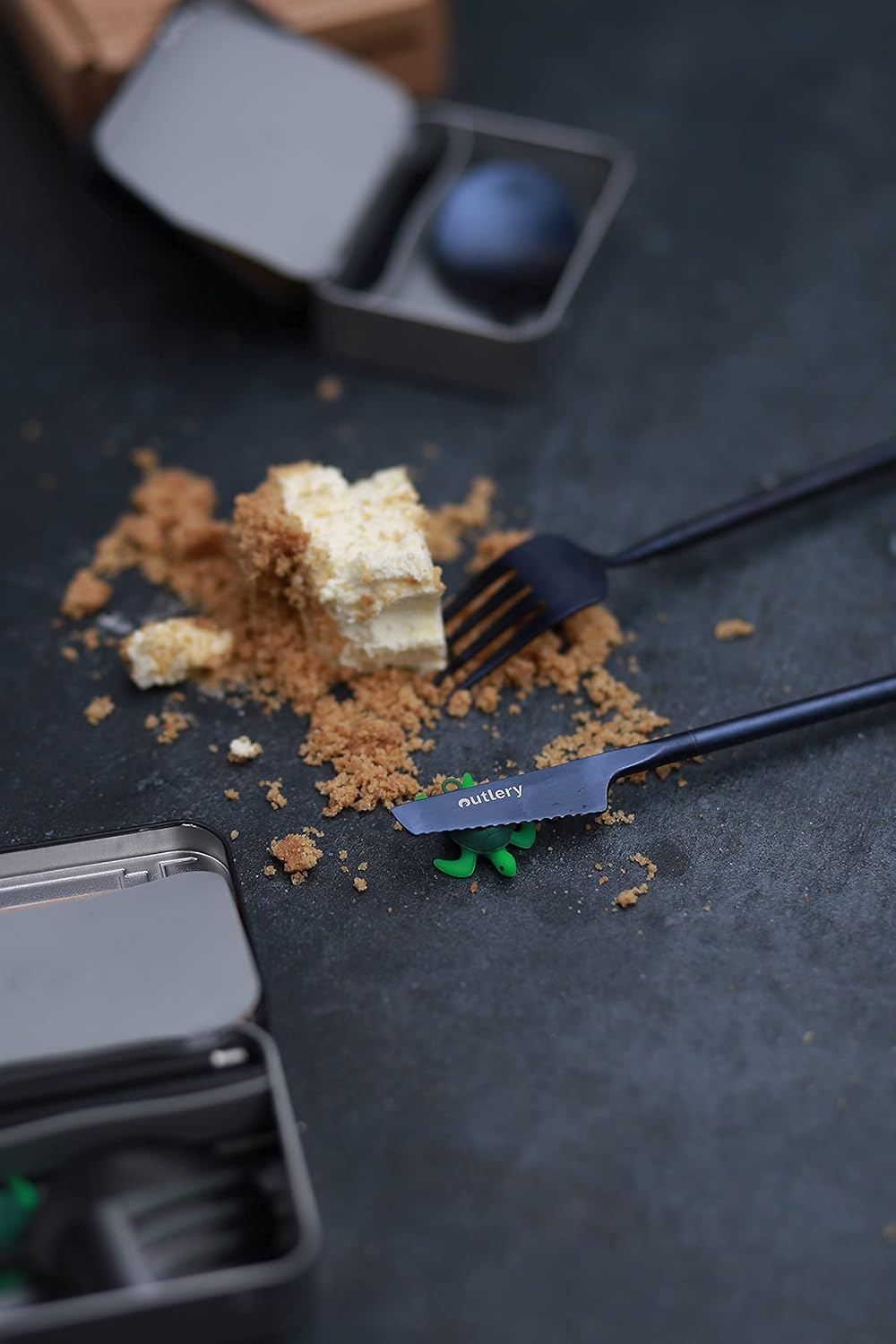 Outlery | Portable & Reusable Stainless Steel Travel Cutlery Set With Case For Camping, Picnic, Office and On-The-Go (Pocket Sized Flatware Set): Kitchen & Dining