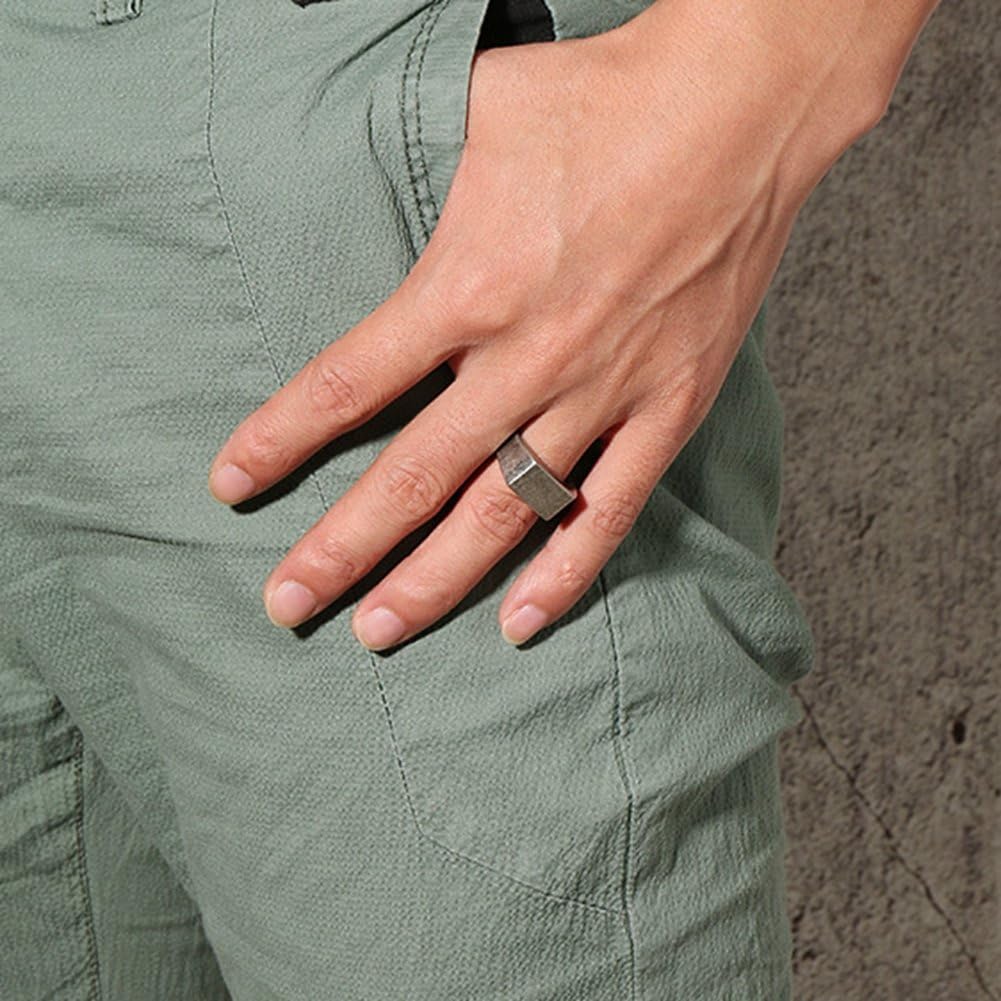 Retro Vintage Style Stainless Steel Signet Ring|