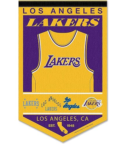 Amazon.com: LA Lakers NBA Purple & Yellow Plastic Pennant Banner