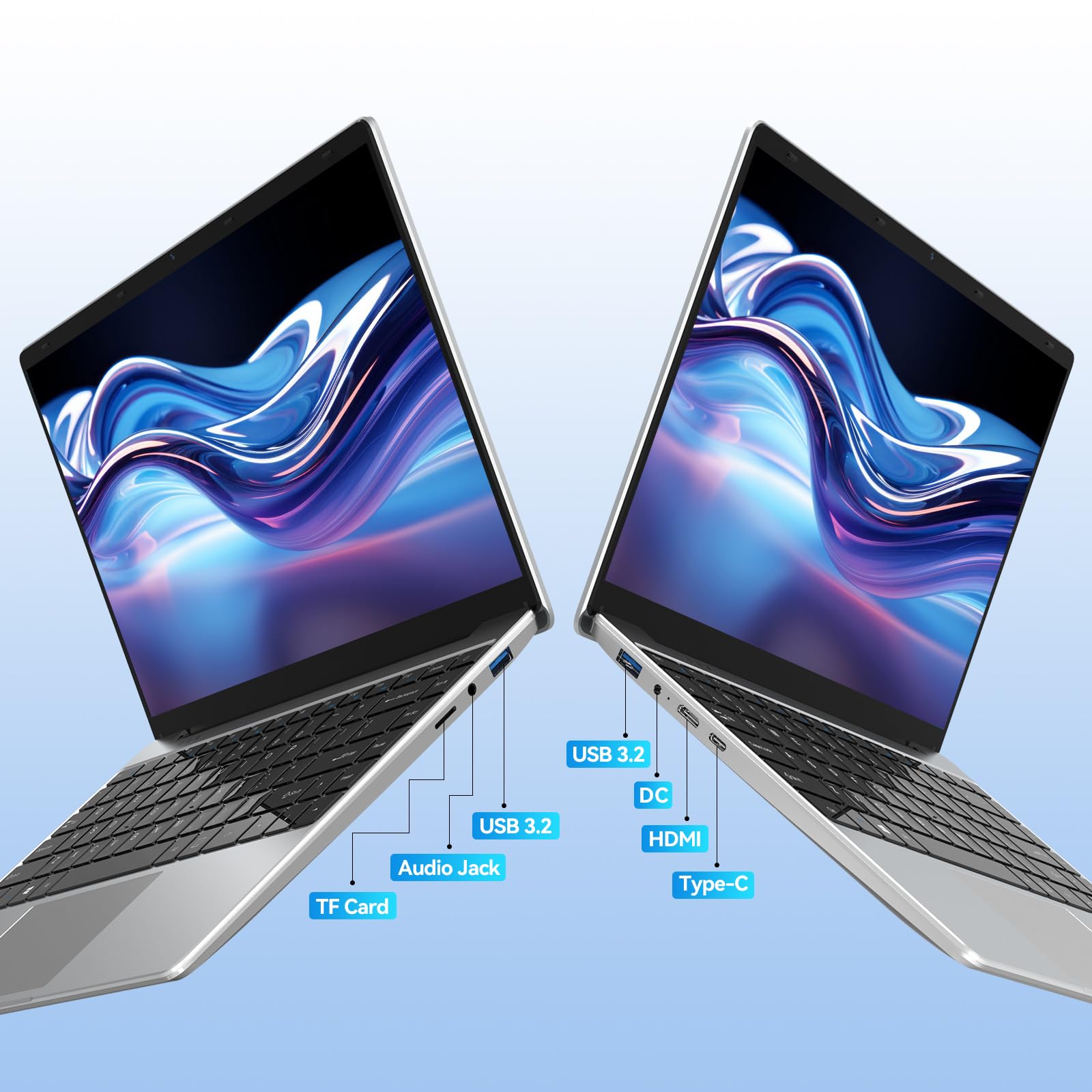 Gezoon 14 Inch Laptop Computer, 8GB RAM 256GB SSD, Intel Celeron N4020C Processors(up to 2.8GHz), Windows 11 Pro Laptop, FHD 1920 x 1080, Work and Students laptops, Light&Thin 180 Angle Opening