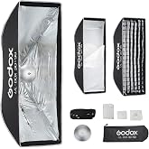 Godox Quick Release Strip Softbox UL-12"x35"/30x90cm,Bowens Mount Softbox | with Honeycomb Grid,ULT-fold Studio Photography Lighting Soft Box for Product Portrait Shooting,Video Recording,Streaming