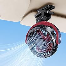 NIFBANG Car Fan Clip on Sun Visor Fan,5V USB Rechargeable 20
