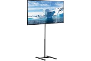 VIVO Extra Tall TV Floor Stand for 13 to 65 inch Screens up to 20kg, LCD LED OLED 4K Smart Flat, Curved Monitor Panels, Max V