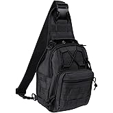 Qcute Tactical Backpack, Waterproof Military Cross-body Molle Sling Shoulder Backpack Chest Bag for Outdoor Every Day Carry