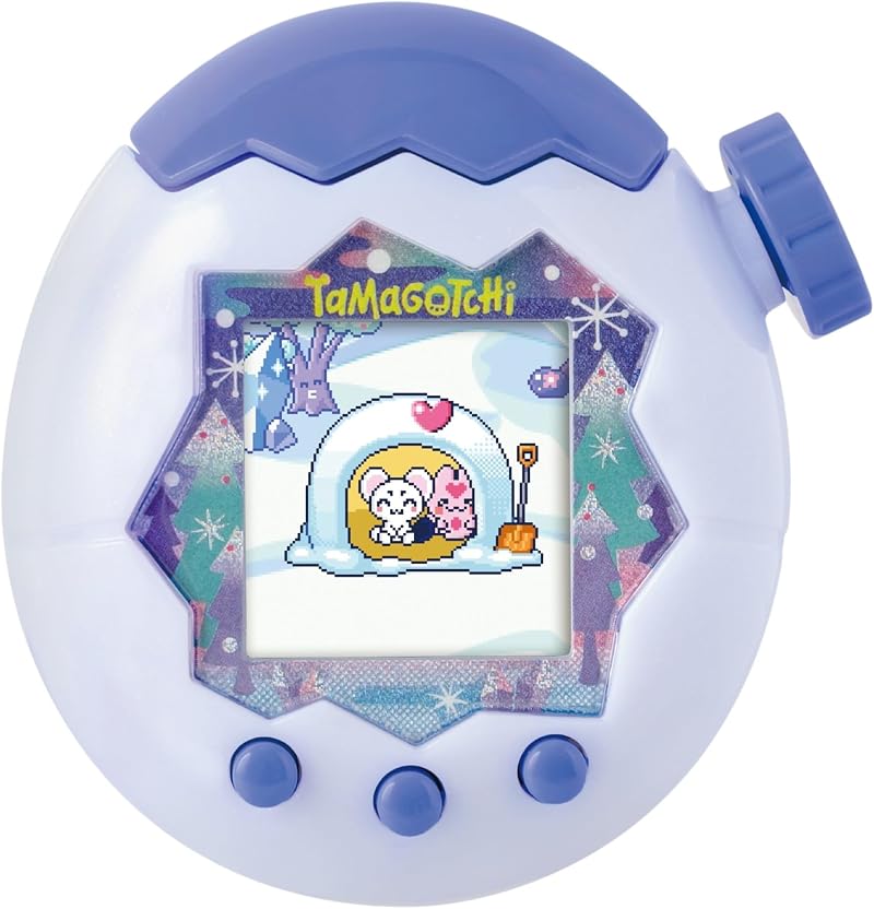 Tamagotchi Paradise White Glacier Shell Virtual Pet Zoomable Features