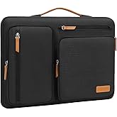 MOSISO 360 Protective Laptop Case 16 inch, 15-15.6 inch Laptop Sleeve Compatible with MacBook Pro 16, HP, Acer, Dell, Lenovo, ASUS, Side Open Carrying Case with 4 Zipper Pockets&Handle, Black