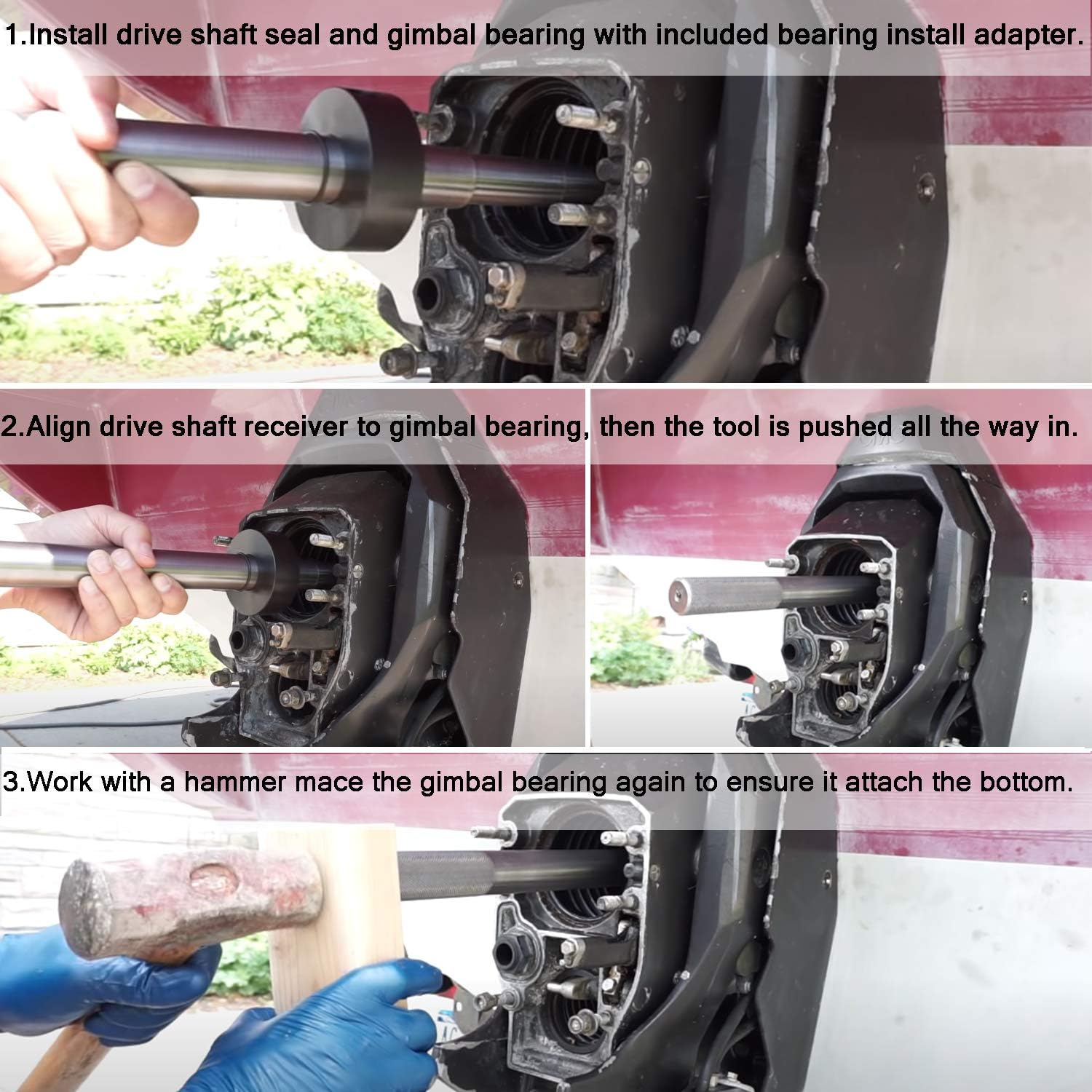 Gimbal Bearing Installer Engine Alignment Tool Kit For Mercruiser Alpha