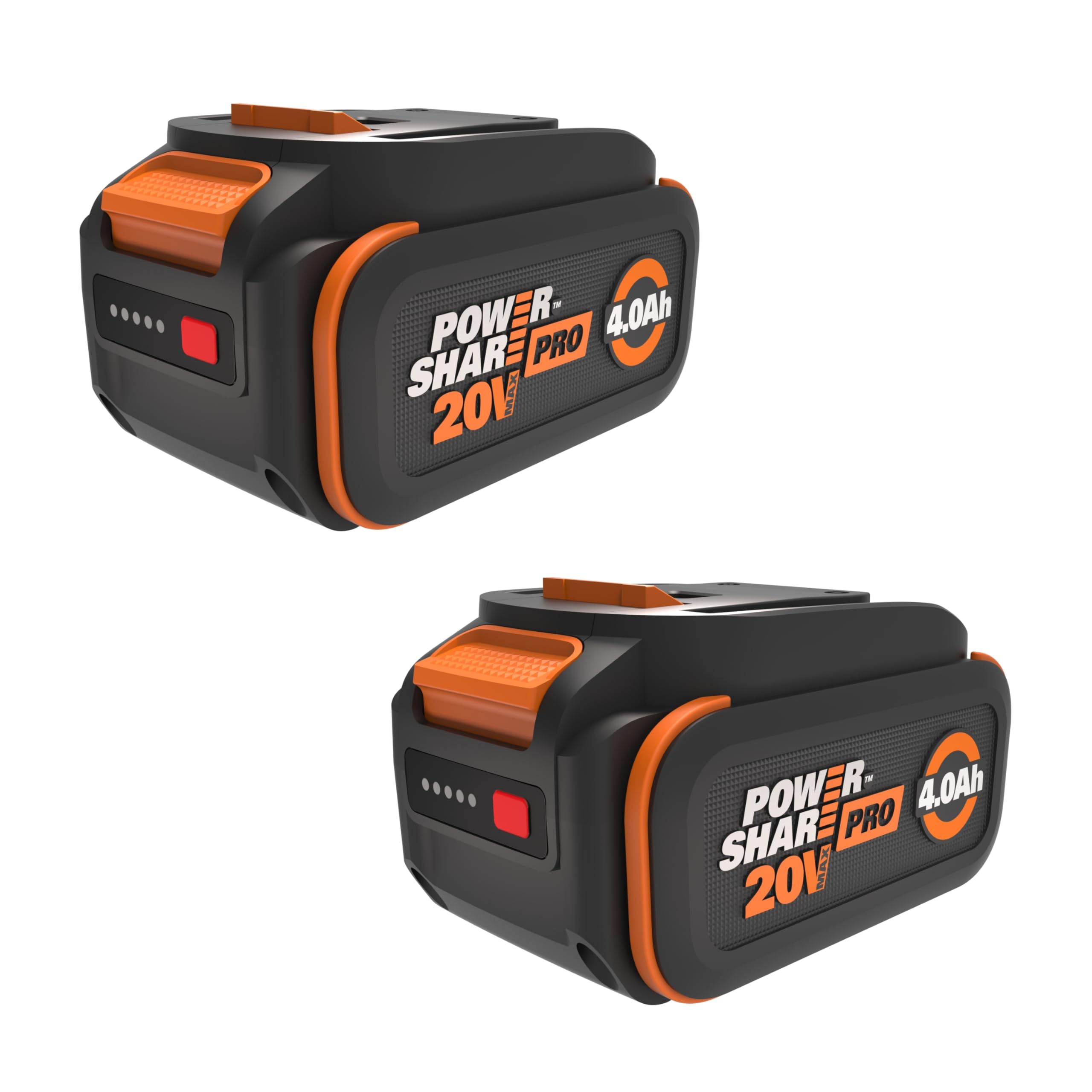 Photo 1 of Worx 20 V Lithium-ion Battery 4.0 Ah PowerShare Pro 2 pcs WA3674.2
