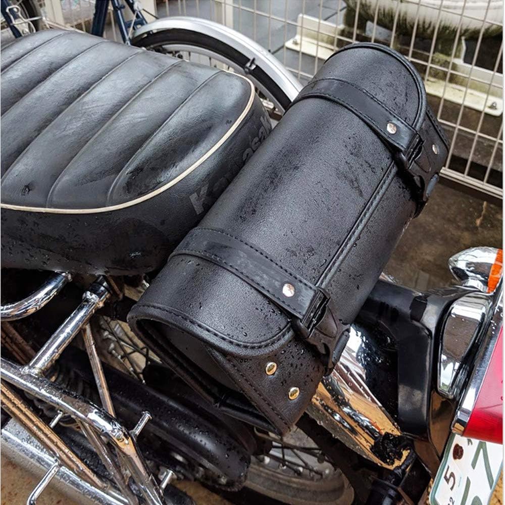 Motorcycle Tool Bag, Universal PU Leather Motorcycle Fork Bag, Saddle Roll Bags, Handlebar Bag, Sissy Bar Storage Tool Pouch for Yamaha Honda Sportster Softail Dyna Kawasaki Suzuki Ducati KTM: Automotive