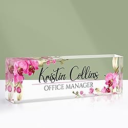 Custom Name Plate for Desk, Acrylic Office Decor