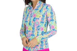IBKUL Women's Mock Neck Long Sleeve Top - Lilli Print
