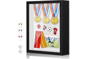 RTZQQIN 11x14 Shadow Box Display Case Picture Frame with Soft Linen Back, Large Deep Black Shadow Box 11x14 for Flowers Medal Display Case Jersey pet Graduation Memorabilia Baby Ltems Crafts Photos