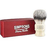 Alexander Simpsons Trafalgar 2 Shaving Brush - T2 Synthetic High Density Fibre Faux Handle Ivory - Simpson Shaving Brushes - 
