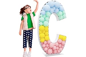 ASEE'M Asee’m Mosaic Letters 4FT Large Marquee Letters Frame Letter C Pre-Cut Foam Board Decorations for Party Baby Shower Birthday Wedding