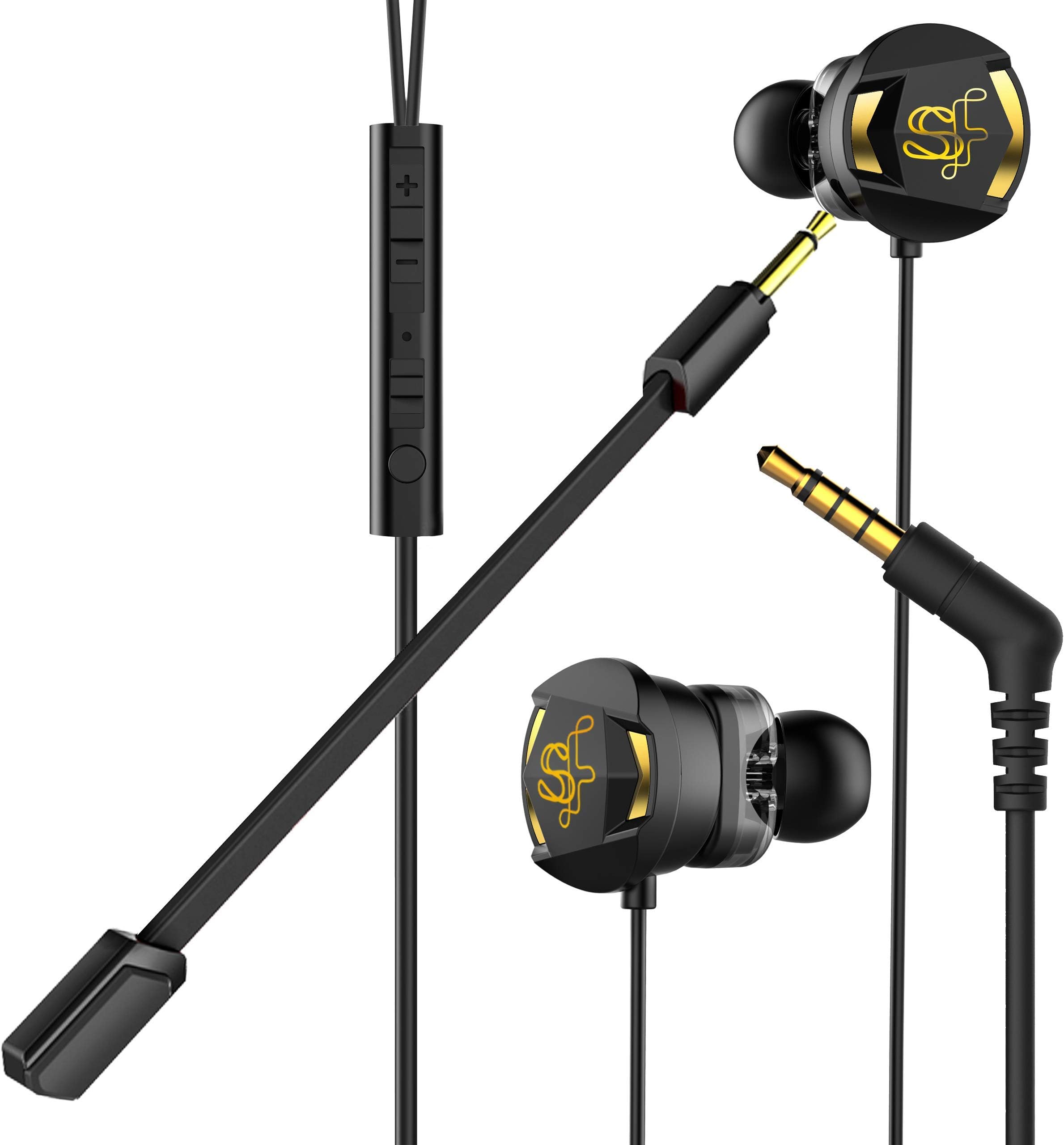 Skyfly Xbot GE100 - Ultimate Gaming Earphones Dual Driver and Dual mic (Detachable mic) Perfect for Gamer & Free Carry Pouch
