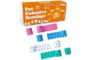 FRIPUP Self Adhesive Bandage Wrap - Dog Paw Bandage for Wounds - Bitter Vet Wrap for Dogs No Chew - FSA & HSA Eligible - Vet Wrap for Wound Care, Paw Care - Tape for Pet Cat Birds (2 Inch, 8 Rolls, 4 Colors)