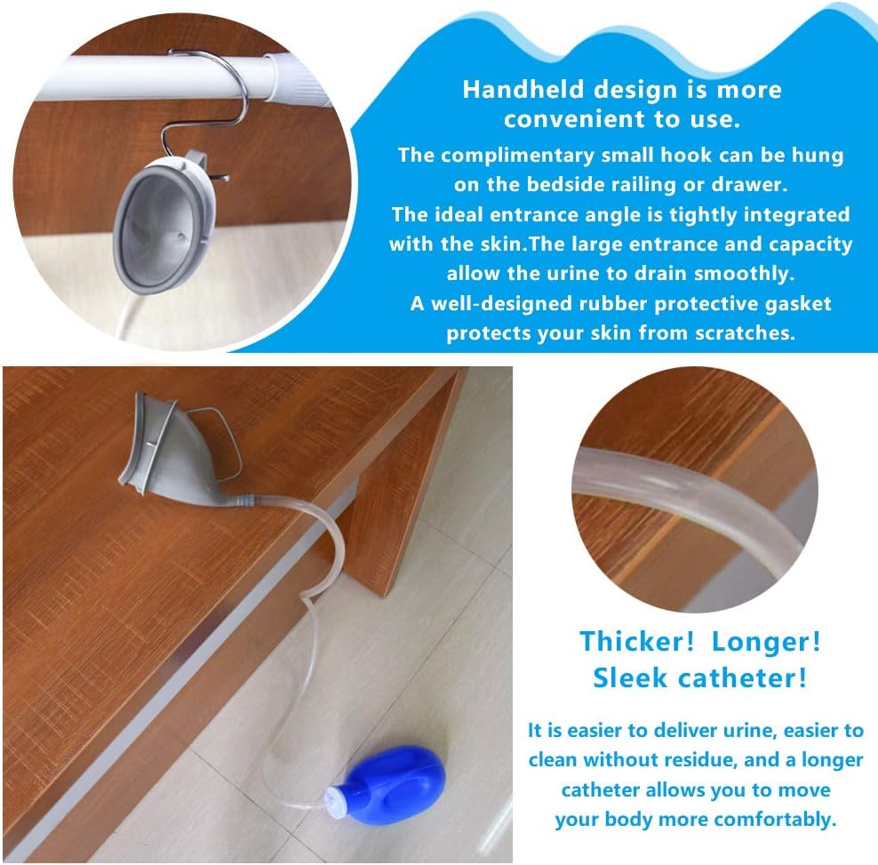 Men’s Urinal with Handheld Portable Urine Cup 2000 ml Large Capacity