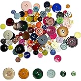 SHUNYINLAI Assorted Resin Buttons, 80-100 PCS Multiform Buttons for Sewing Crafts DIY Projects Handmade, DIY Supplies - Multi