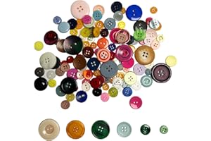 SHUNYINLAI Assorted Resin Buttons, 80-100 PCS Multiform Buttons for Sewing Crafts DIY Projects Handmade, DIY Supplies - Multi