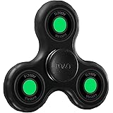 Fidget Spinner,POAO Inger Tri-Spinner Port&aacute;til Fidget Trabajo Ultra R&aacute;pido Rodamientos Juguete de Dedo Bueno Para Aliviar el Estr&eacute;s ADHD EDC Tiempo de Matar a Mano (Negro-BBB)