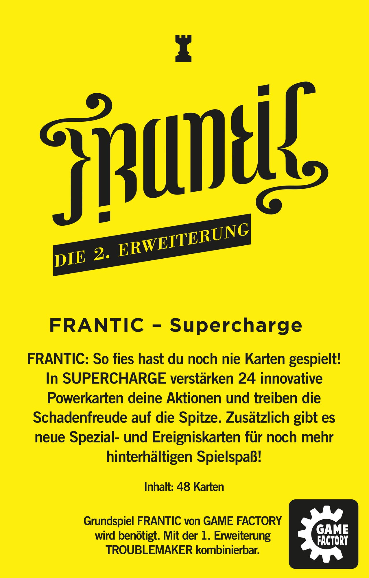 Game Factory 646259 Frantic Supercharge, Kartenspiel, 2. Erweiterung, Gelb 4