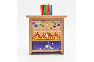 Langjitianya ACOTAR Dresser Archeron Sisters' Dressers Inspired by A Court of Thorns and Roses Dresser ACOTAR Bookshelf Decor Feyre's Dressers with Miniature Books (1pc)