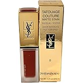 Yves Saint Laurent TATOUAGE COUTURE Matte Stain Lipstick # 8 BLACK RED CODE YSL Lipstick Women 0.20 oz / 6 ML - TESTER SAMPLE LARGE - 9653